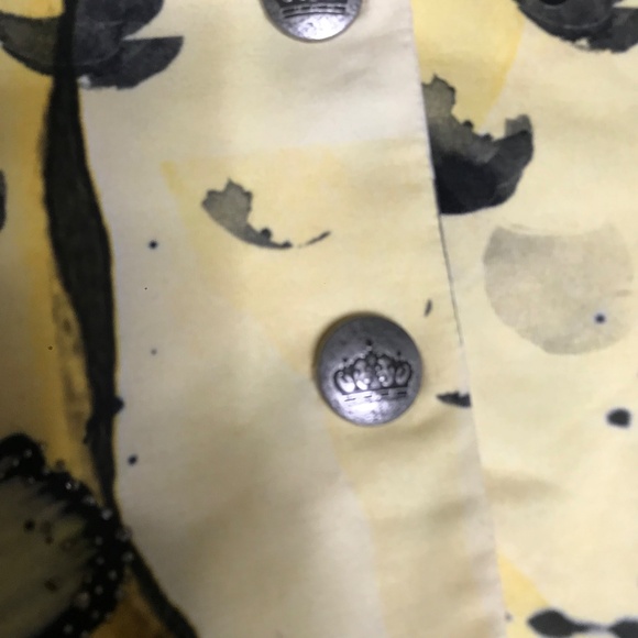 Tricotto Chic Yellow Artistic Print Floral Blazer - Picture 11 of 13